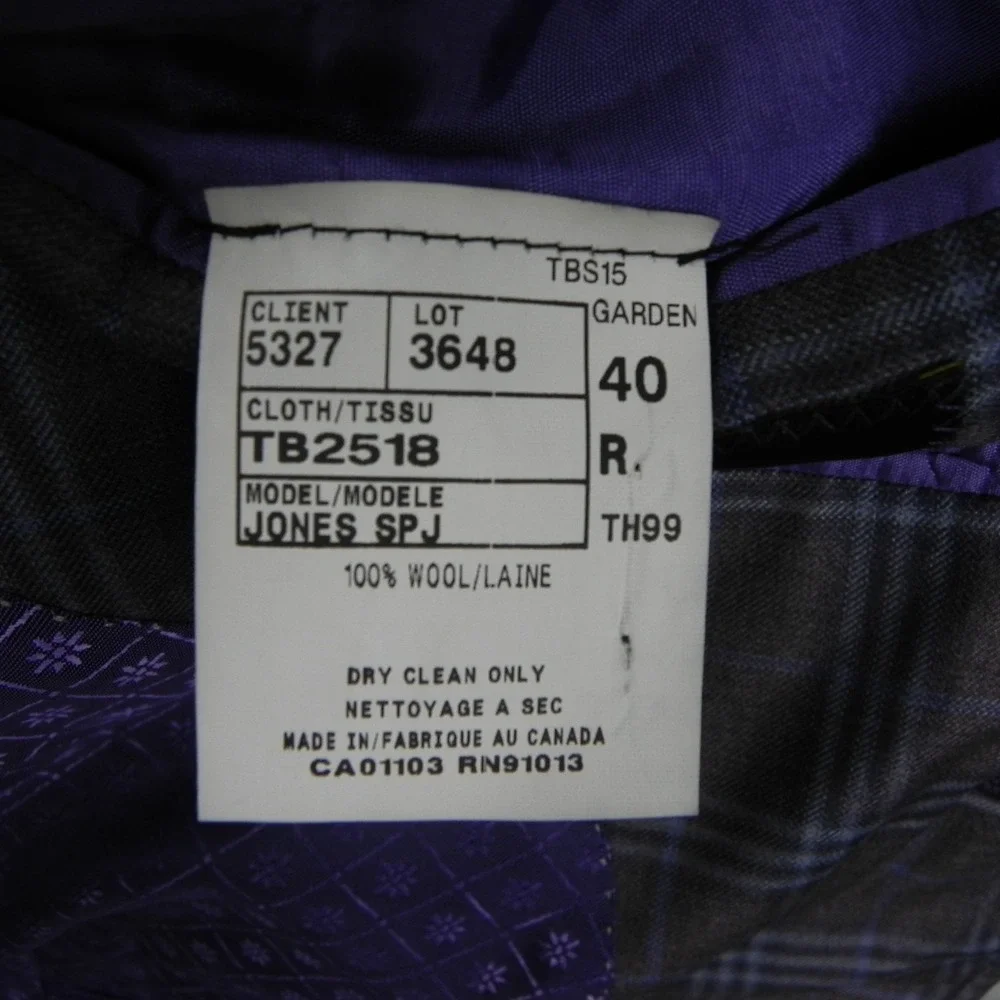 Ted Baker Blazer Mens 40R Endurance Wool 2-Button Suit Jacket Sport Coat Plaid